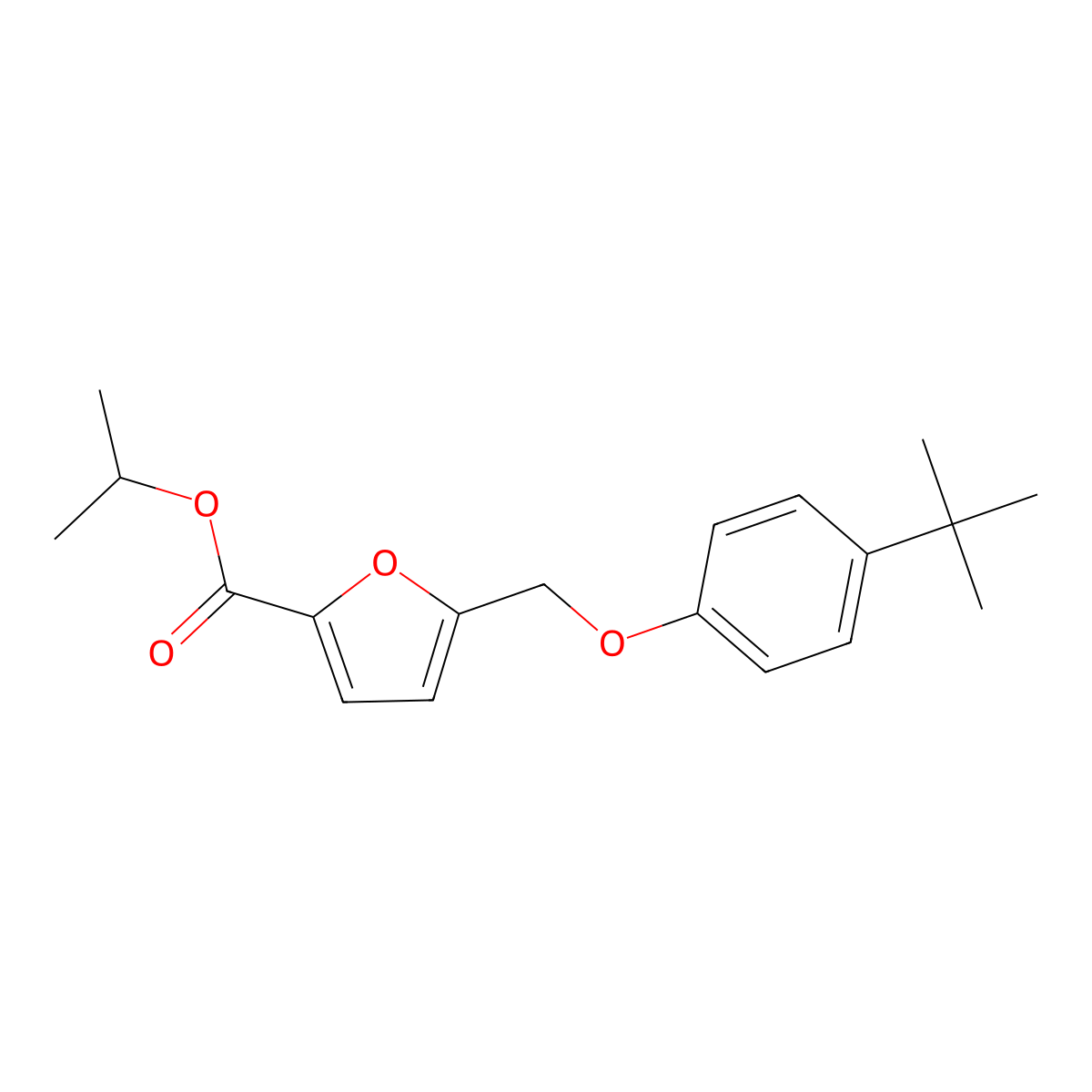 Propan-2-yl 5-[(4-tert-butylphenoxy)methyl]furan-2-carboxylate molecular structure, CAS 444907-95-3
