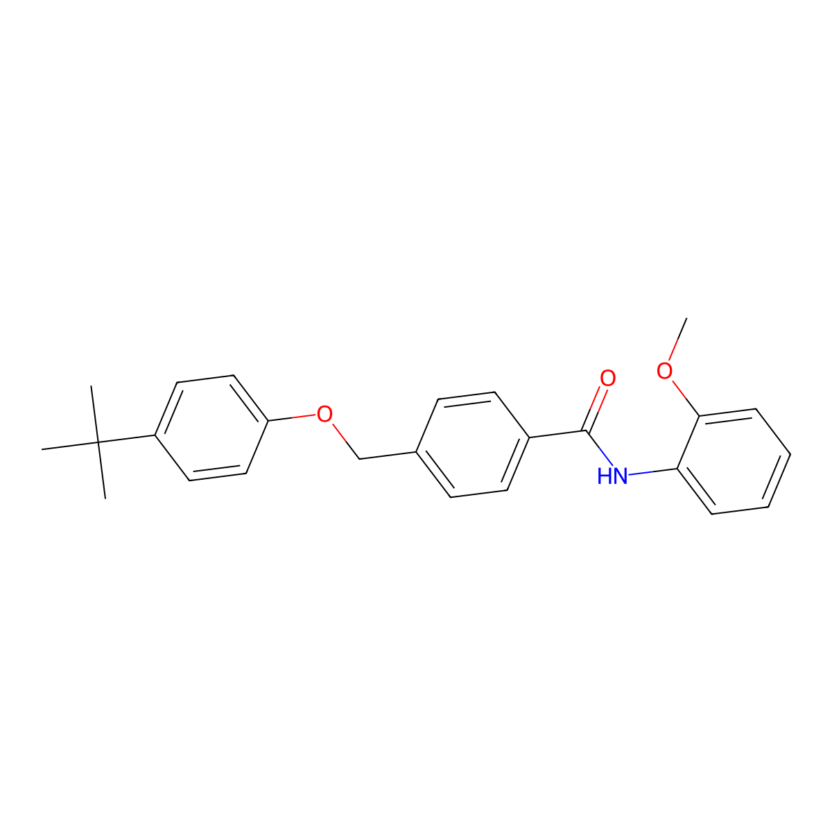 4-[(4-tert-butylphenoxy)methyl]-N-(2-methoxyphenyl)benzamide molecular structure, CAS 444908-11-6