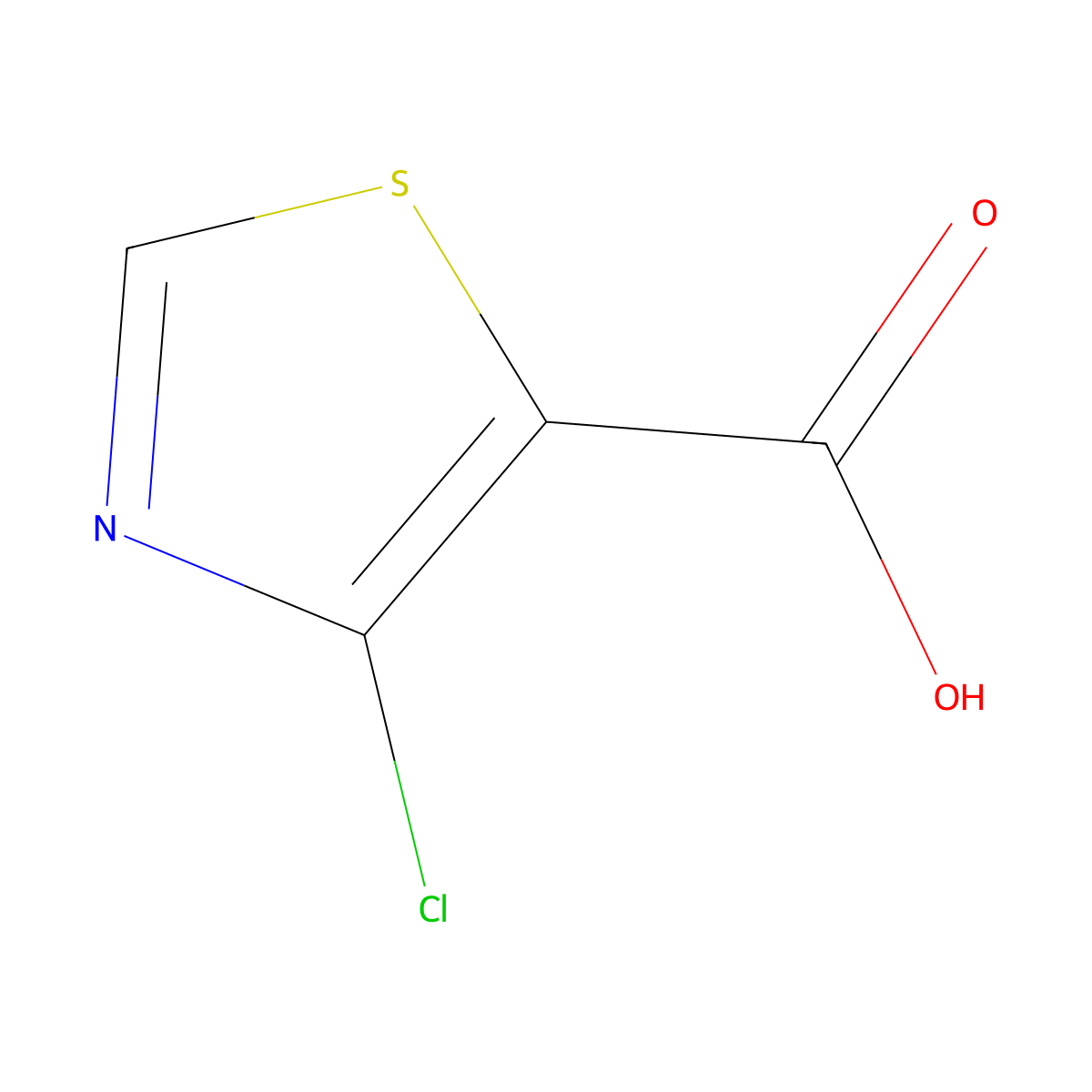4-Chloro-1,3-thiazole-5-carboxylic acid molecular structure, CAS 444909-59-5