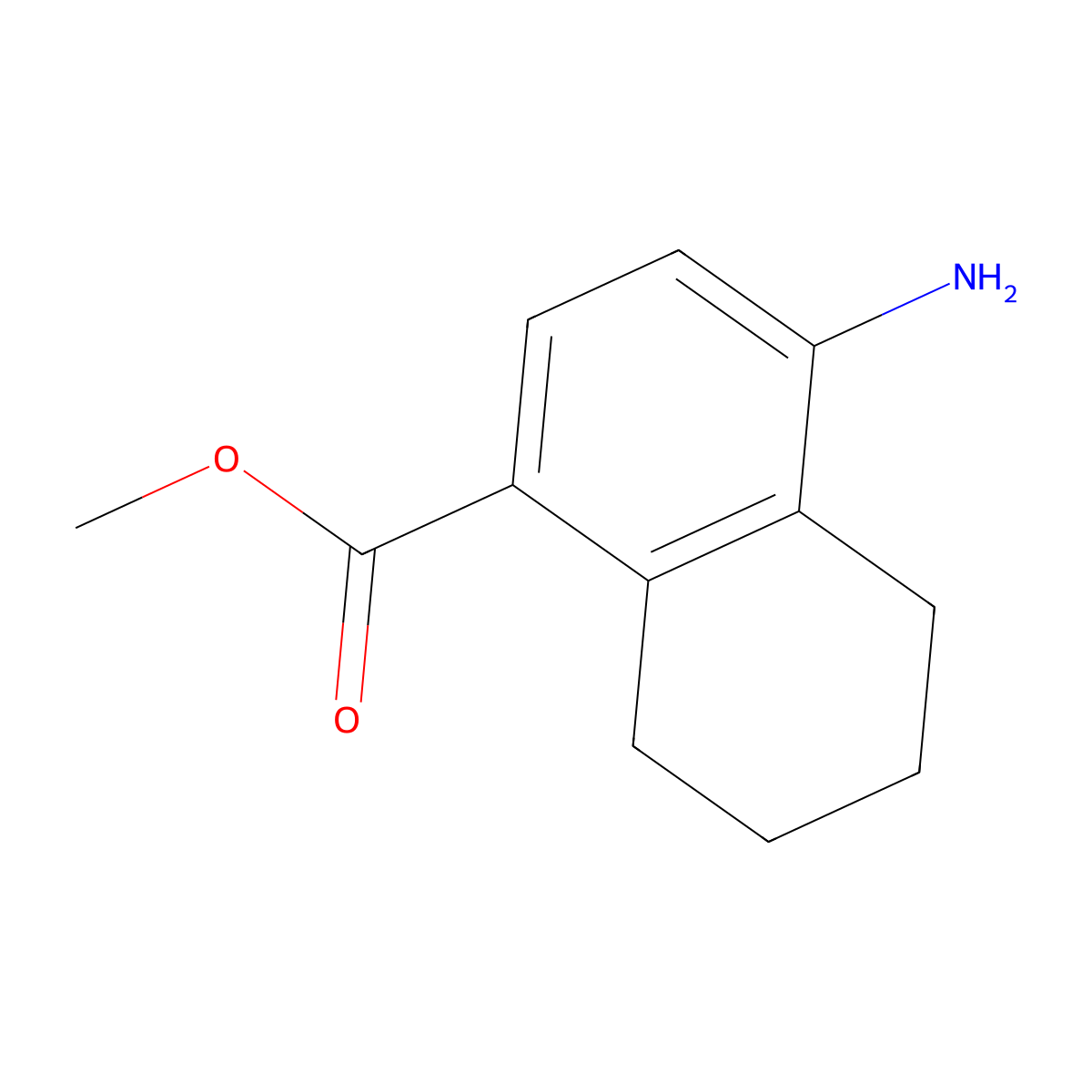 Methyl 4-amino-5,6,7,8-tetrahydronaphthalene-1-carboxylate molecular structure, CAS 444913-37-5