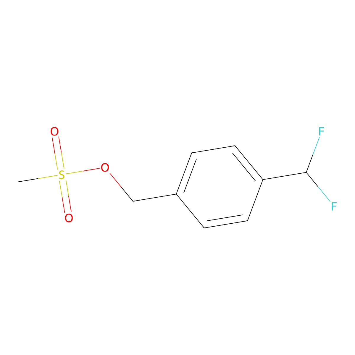 Benzenemethanol, 4-(difluoromethyl)-, 1-methanesulfonate molecular structure, CAS 444915-79-1