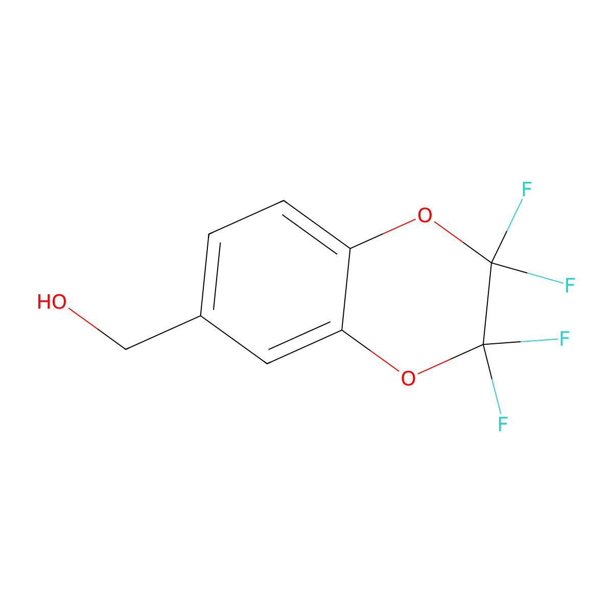 6-(Hydroxymethyl)-2,2,3,3-tetrafluoro-1,4-benzodioxane molecular structure, CAS 444919-46-4