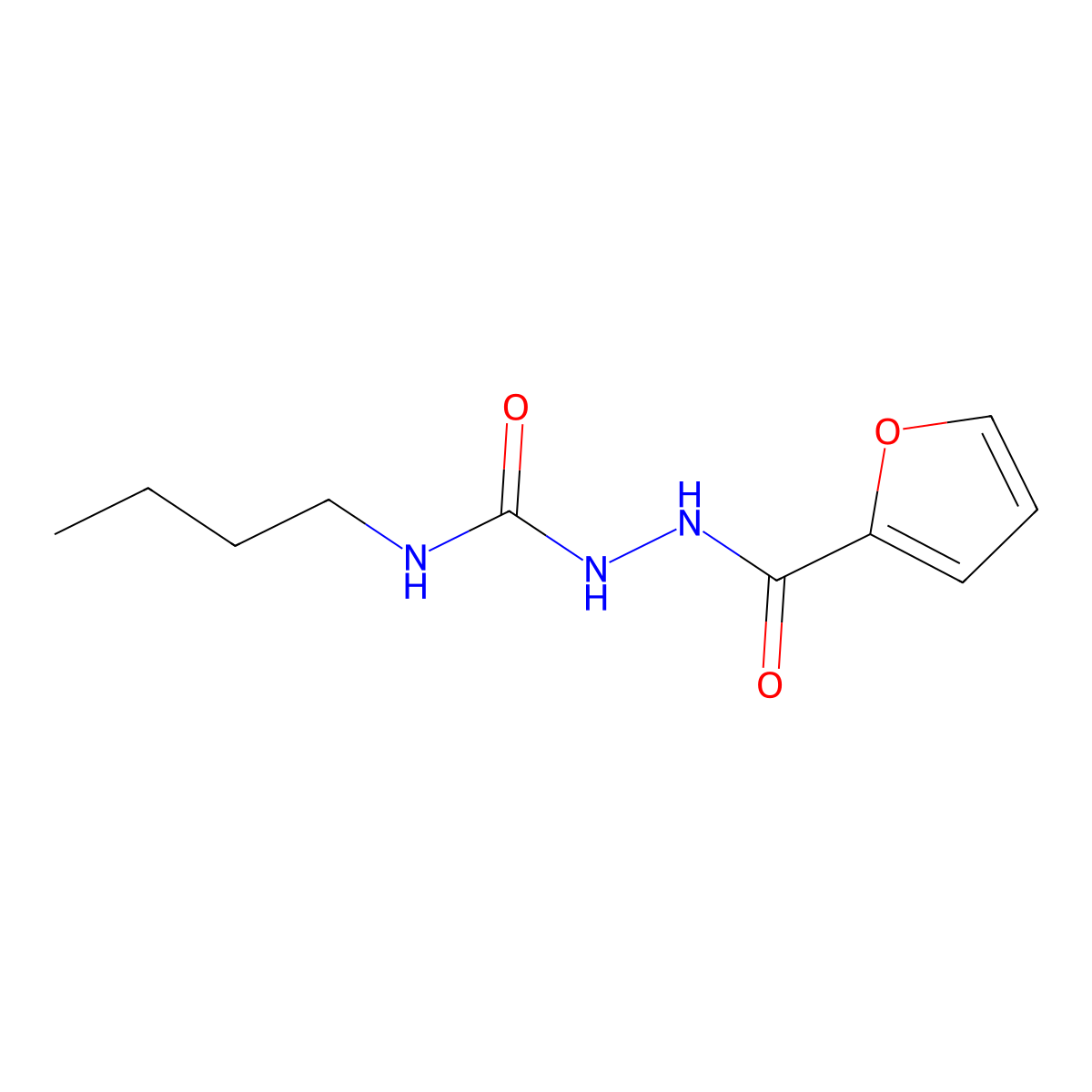 N-butyl-2-(2-furoyl)hydrazinecarboxamide molecular structure, CAS 444923-79-9