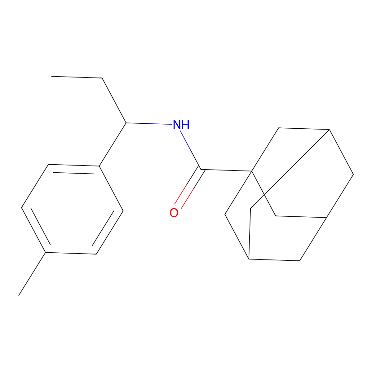 N-[1-(4-methylphenyl)propyl]adamantane-1-carboxamide molecular structure, CAS 444924-29-2