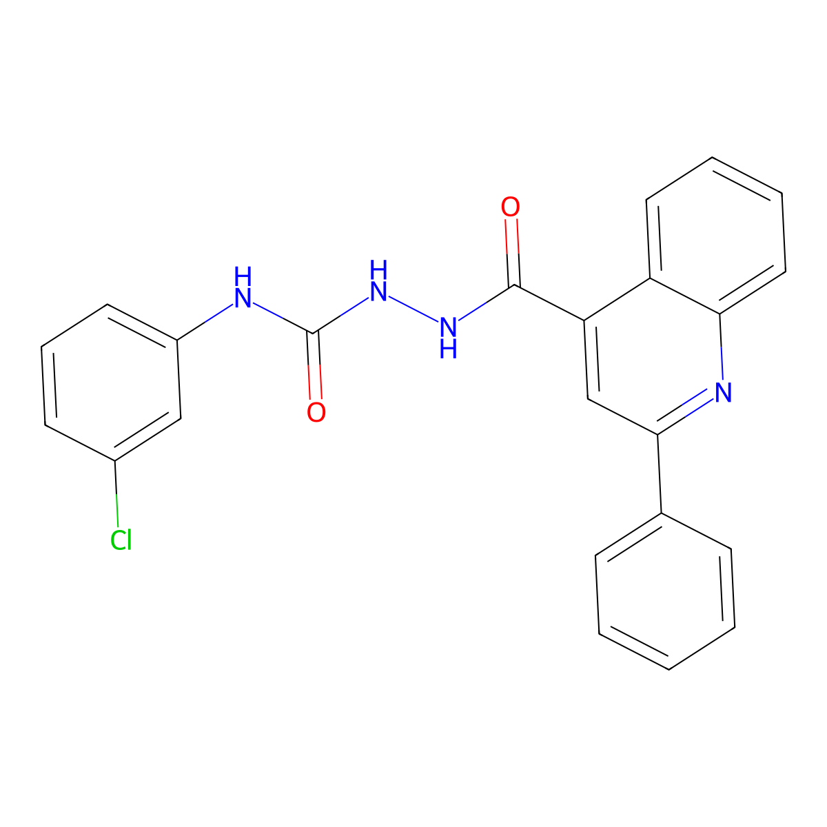 1-(3-Chlorophenyl)-3-[(2-phenylquinoline-4-carbonyl)amino]urea molecular structure, CAS 444925-18-2