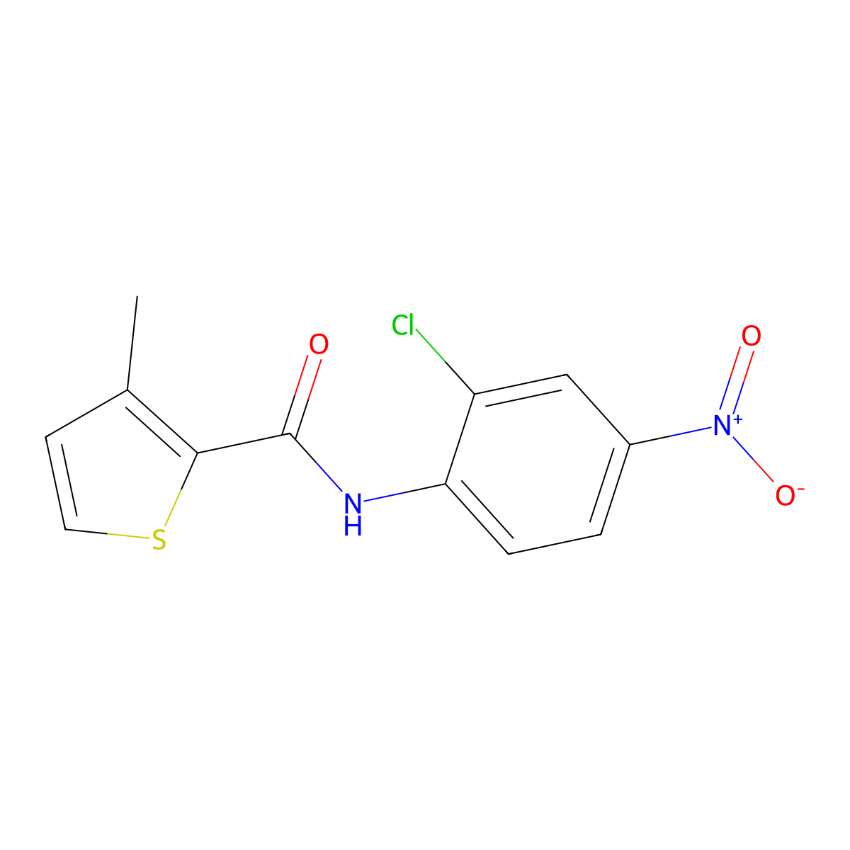 N-(2-chloro-4-nitrophenyl)-3-methylthiophene-2-carboxamide molecular structure, CAS 444925-19-3