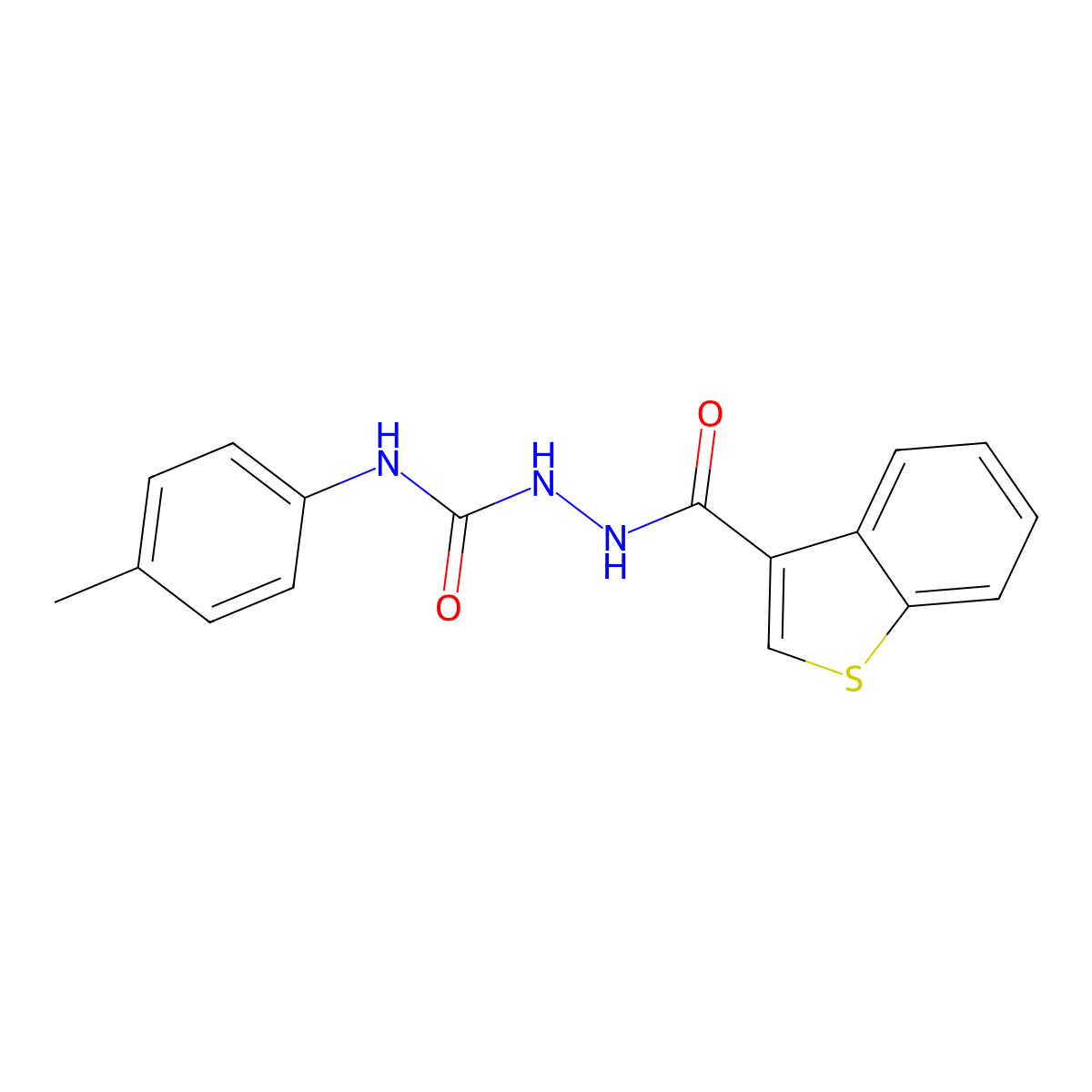 1-(1-Benzothiophene-3-carbonylamino)-3-(4-methylphenyl)urea molecular structure, CAS 444925-63-7