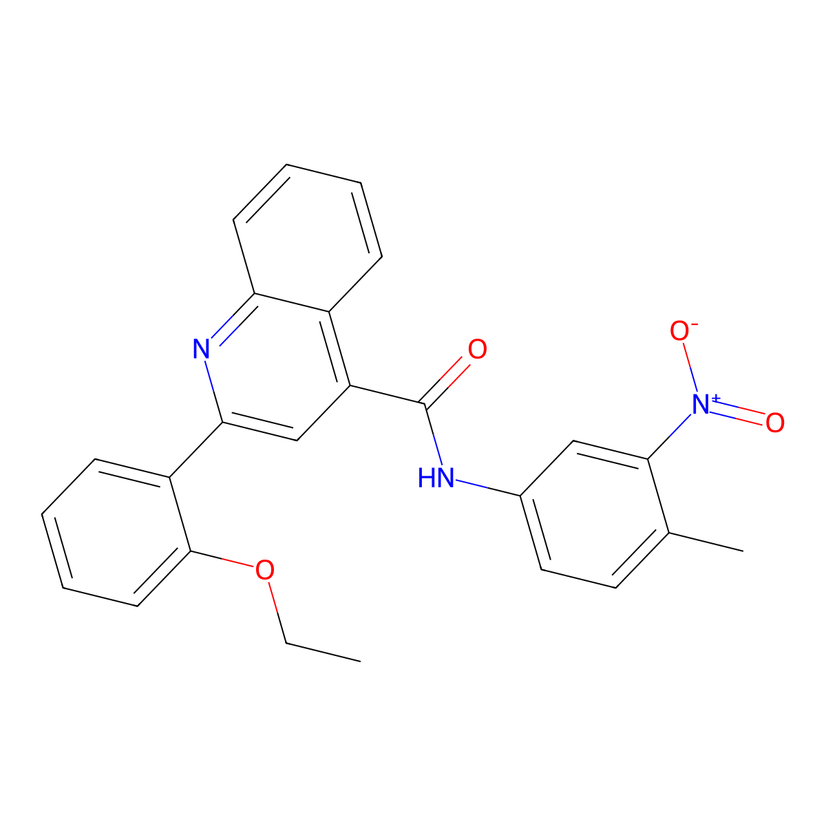 2-(2-ethoxyphenyl)-N-(4-methyl-3-nitrophenyl)quinoline-4-carboxamide molecular structure, CAS 444927-39-3