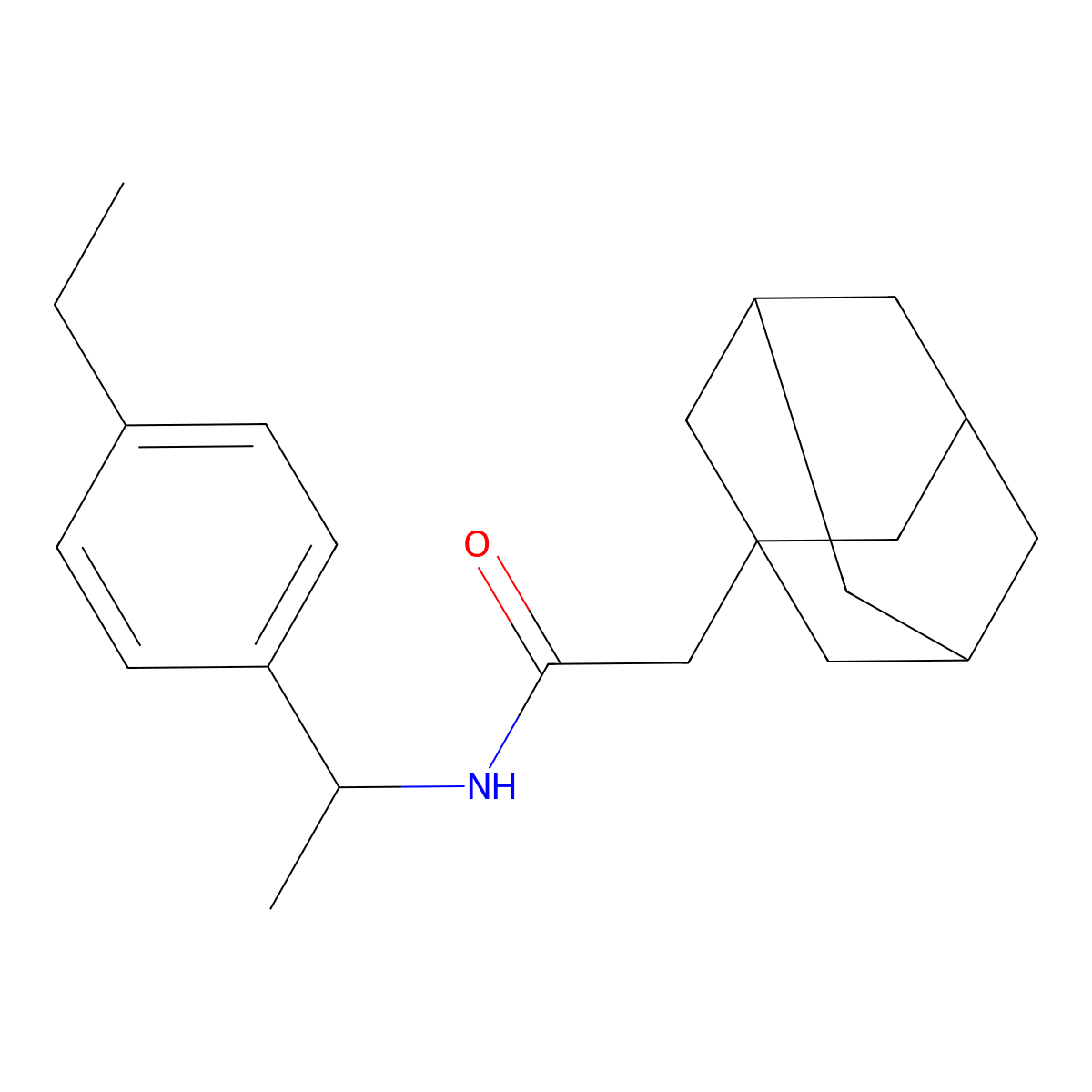 2-(1-adamantyl)-N-[1-(4-ethylphenyl)ethyl]acetamide molecular structure, CAS 444927-78-0