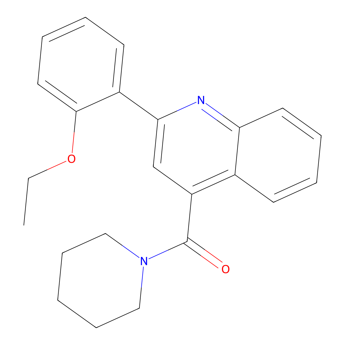 2-(2-Ethoxyphenyl)-4-(1-piperidinylcarbonyl)quinoline molecular structure, CAS 444927-90-6