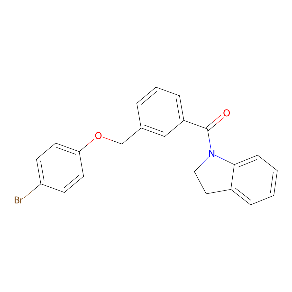 [3-[(4-Bromophenoxy)methyl]phenyl]-(2,3-dihydroindol-1-yl)methanone molecular structure, CAS 444928-31-8