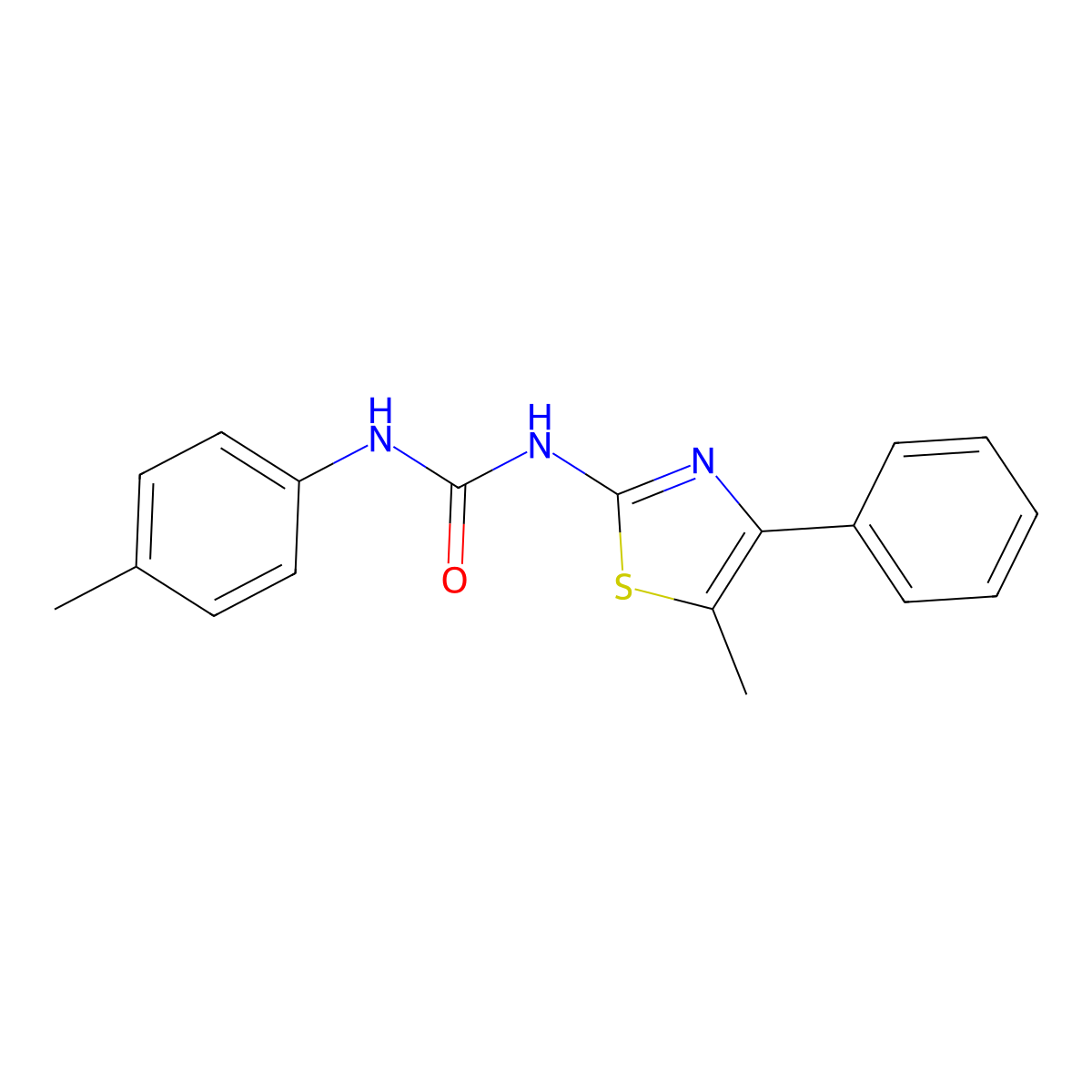 1-(4-Methylphenyl)-3-(5-methyl-4-phenyl-1,3-thiazol-2-yl)urea molecular structure, CAS 444930-84-1