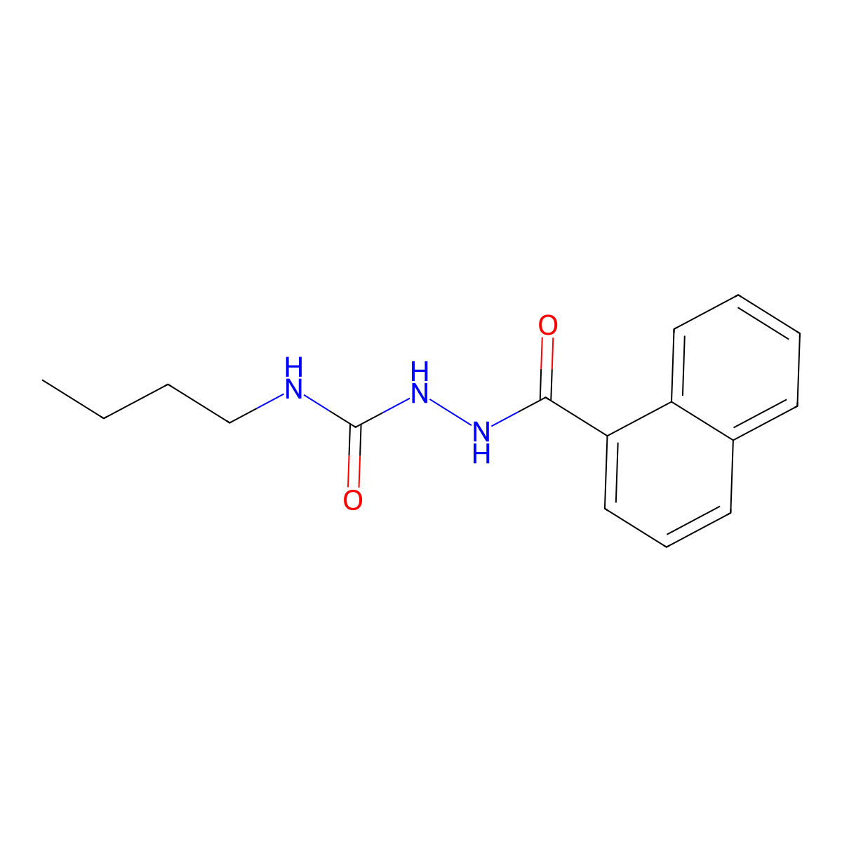 1-Butyl-3-(naphthalene-1-carbonylamino)urea molecular structure, CAS 444931-02-6