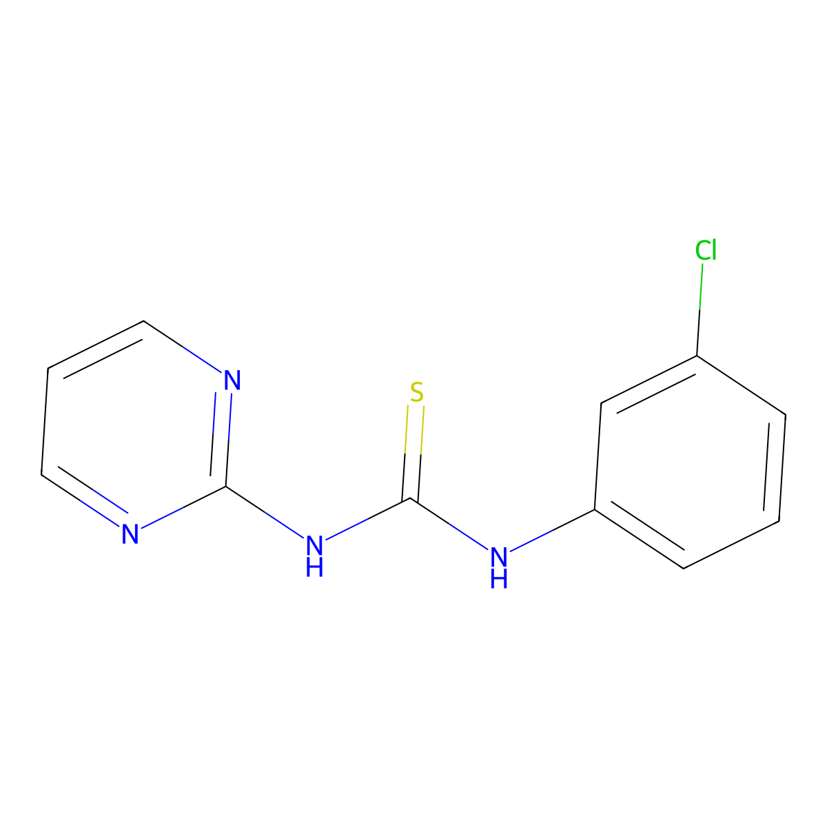 1-(3-Chlorophenyl)-3-pyrimidin-2-ylthiourea molecular structure, CAS 444931-04-8