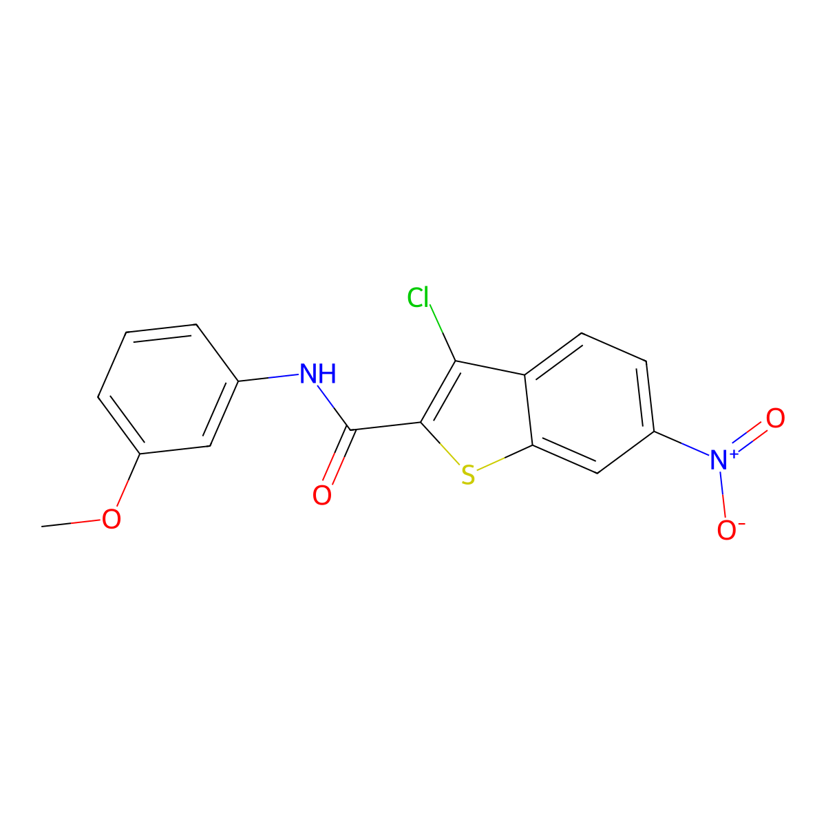 3-chloro-N-(3-methoxyphenyl)-6-nitro-1-benzothiophene-2-carboxamide molecular structure, CAS 444933-00-0