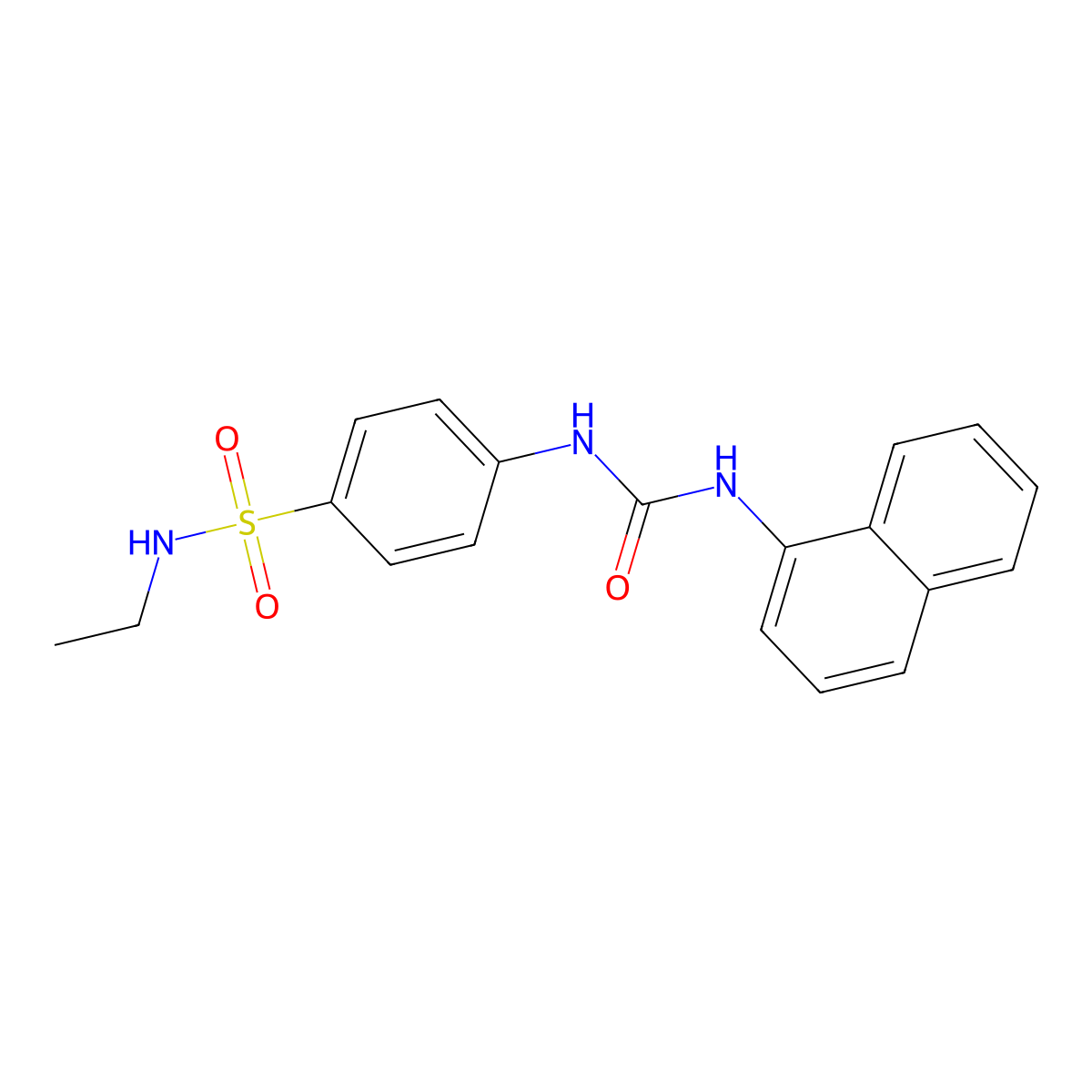 1-[4-(Ethylsulfamoyl)phenyl]-3-naphthalen-1-ylurea molecular structure, CAS 444933-15-7