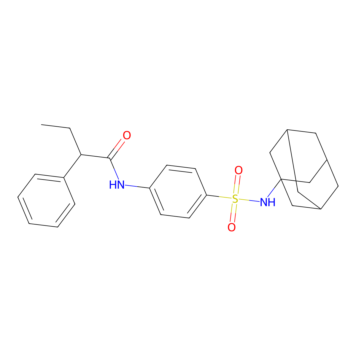 N-[4-(1-adamantylsulfamoyl)phenyl]-2-phenylbutanamide molecular structure, CAS 444934-43-4