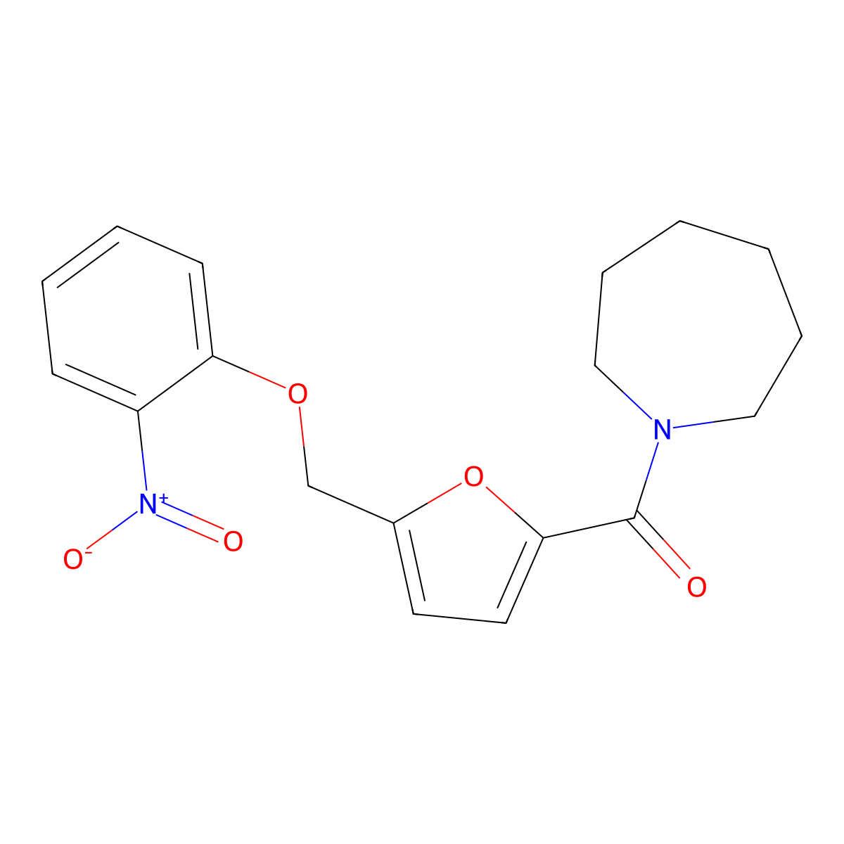 1-[5-({2-Nitrophenoxy}methyl)-2-furoyl]azepane molecular structure, CAS 444934-46-7