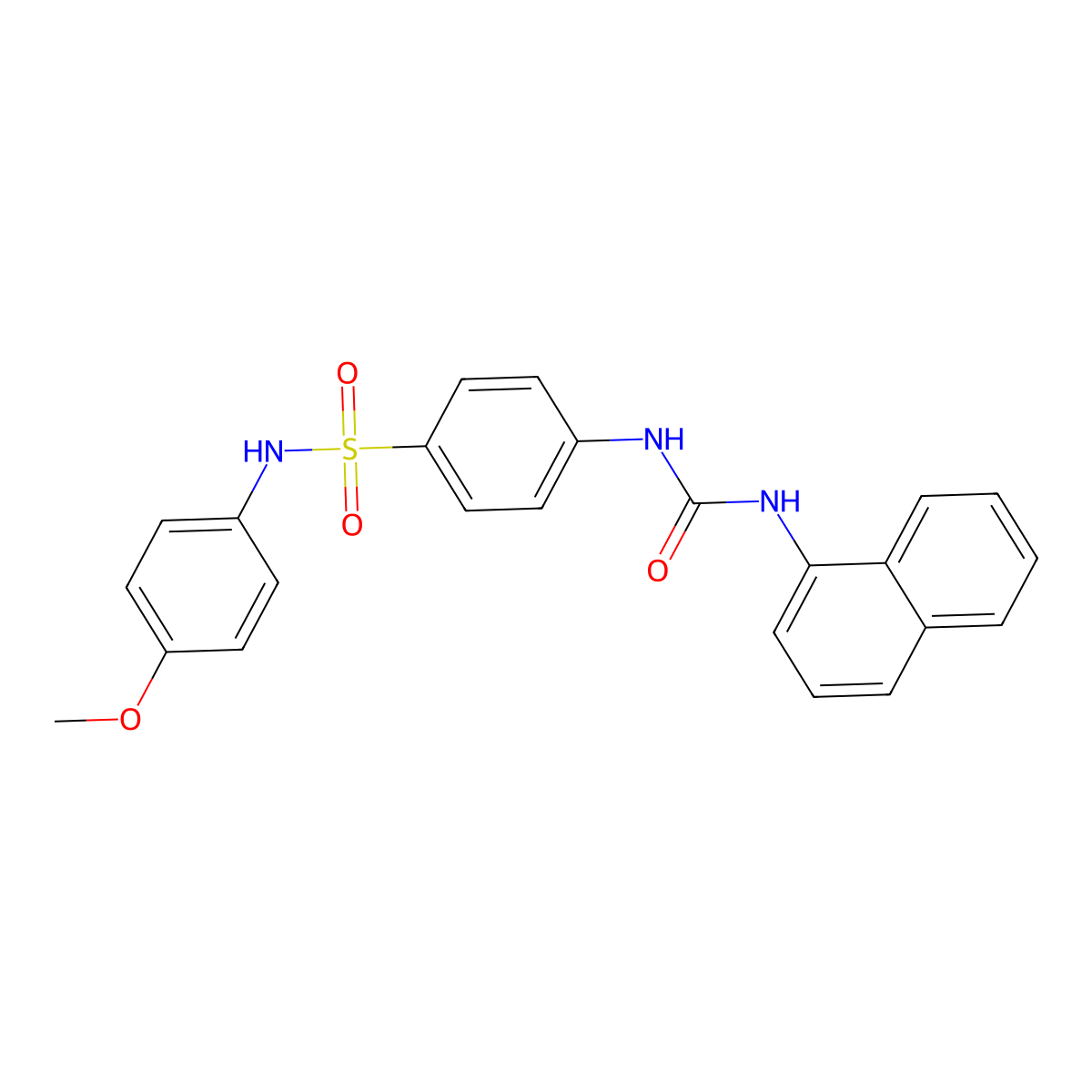 1-[4-[(4-Methoxyphenyl)sulfamoyl]phenyl]-3-naphthalen-1-ylurea molecular structure, CAS 444934-53-6