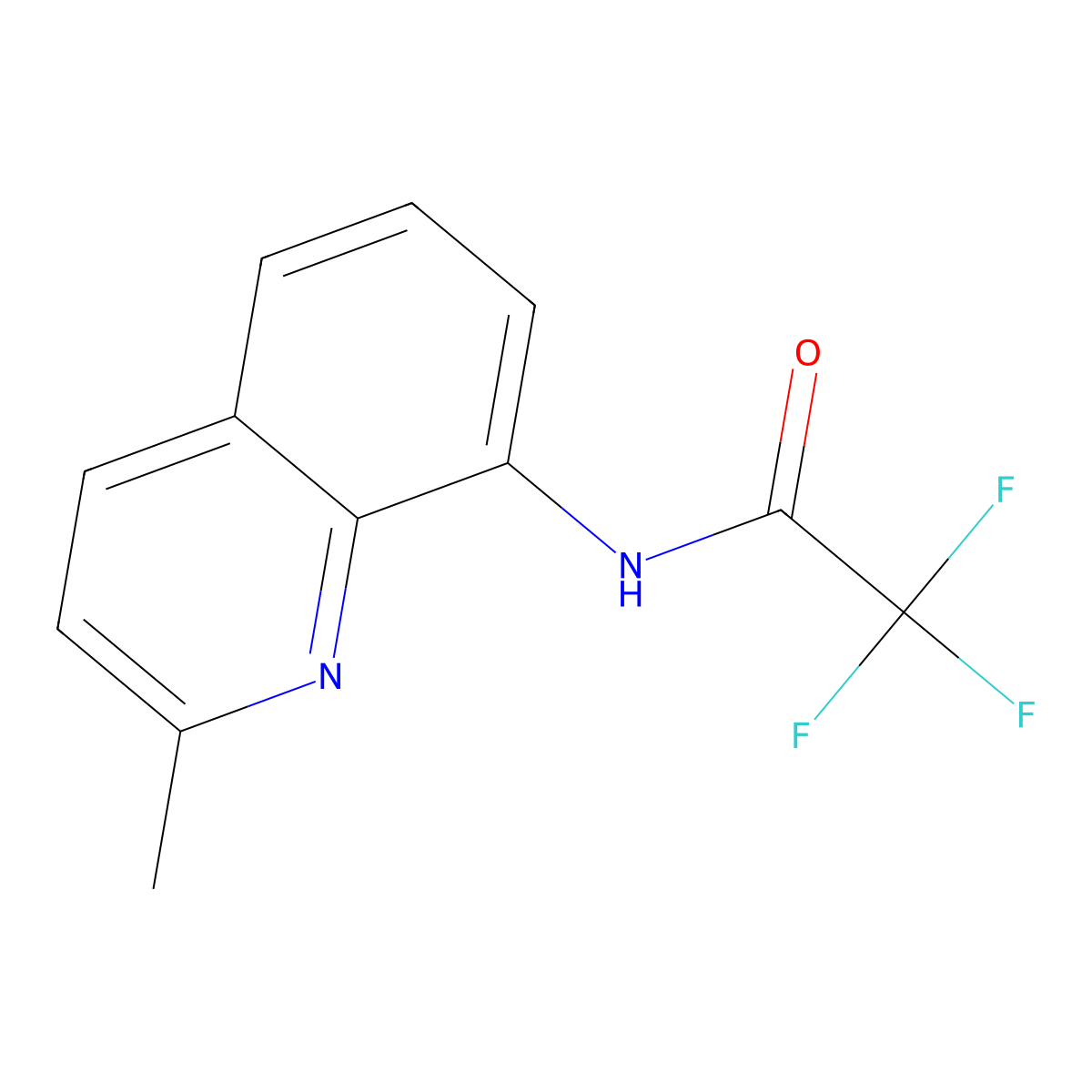 2,2,2-trifluoro-N-(2-methylquinolin-8-yl)acetamide molecular structure, CAS 444935-89-1