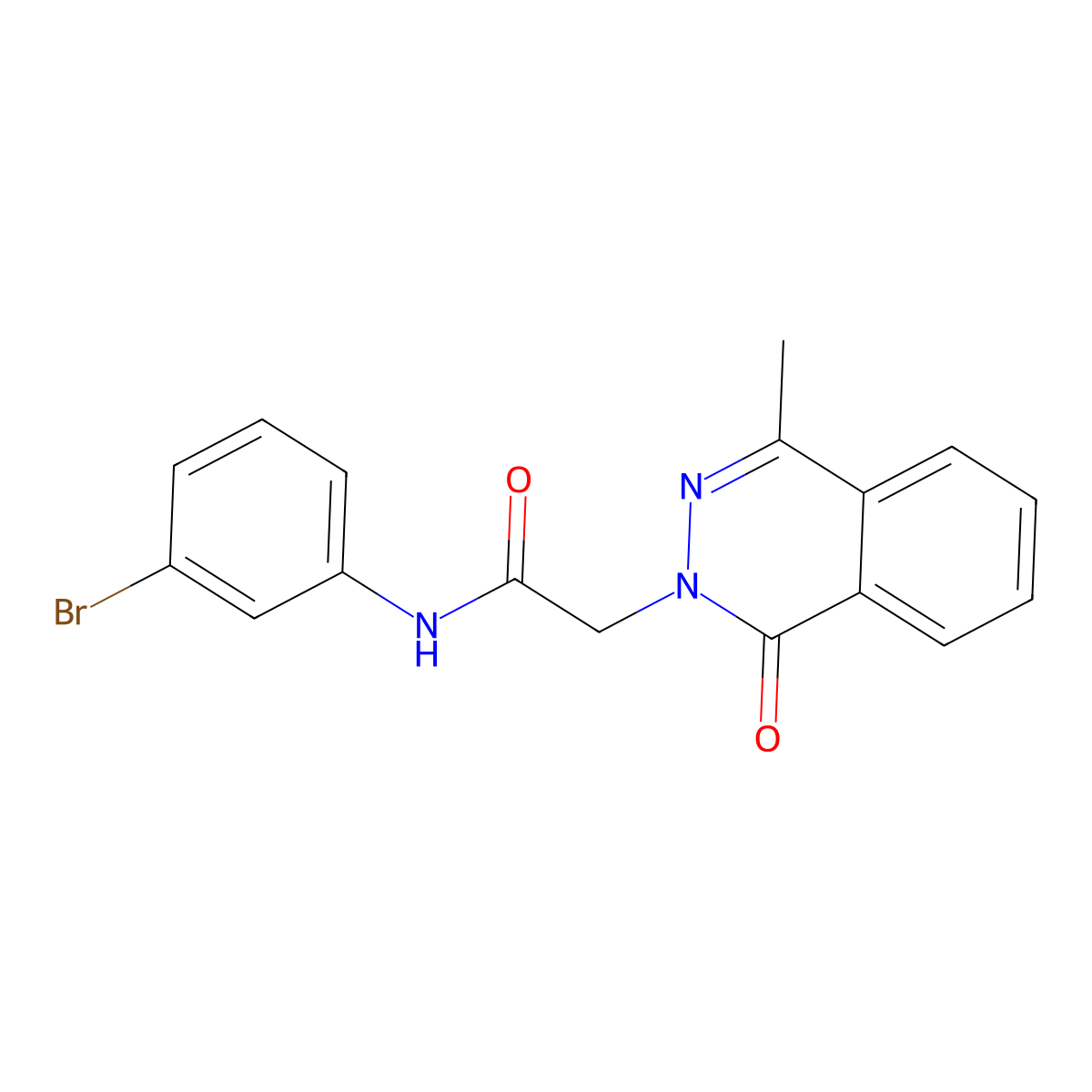 N-(3-Bromophenyl)-4-methyl-1-oxo-2(1H)-phthalazineacetamide molecular structure, CAS 444935-90-4