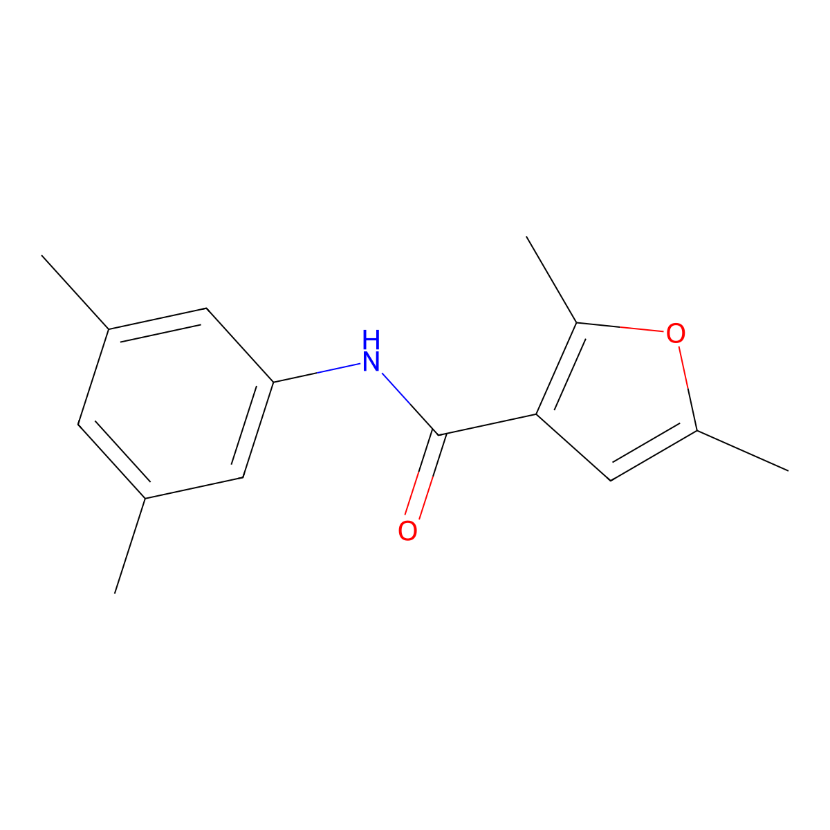 N-(3,5-dimethylphenyl)-2,5-dimethylfuran-3-carboxamide molecular structure, CAS 444937-64-8
