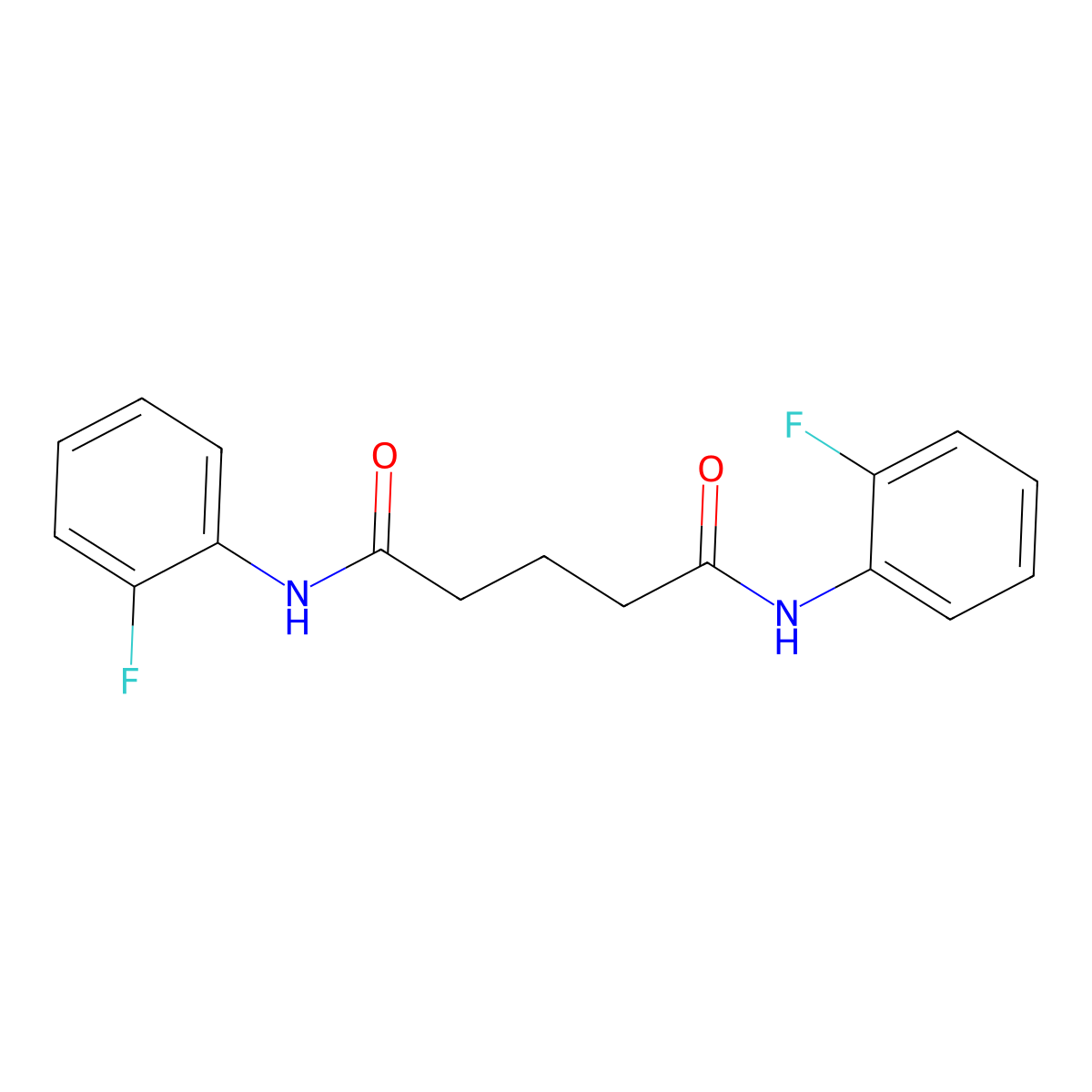 N,N'-bis(2-fluorophenyl)pentanediamide molecular structure, CAS 444938-54-9