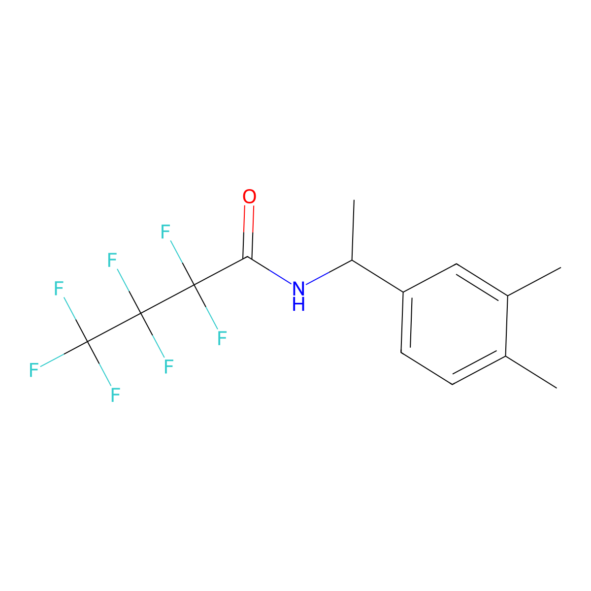 N-[1-(3,4-dimethylphenyl)ethyl]-2,2,3,3,4,4,4-heptafluorobutanamide molecular structure, CAS 444939-77-9