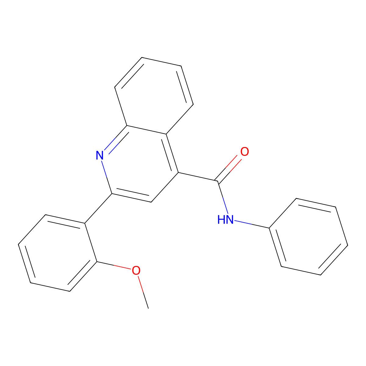 2-(2-methoxyphenyl)-N-phenylquinoline-4-carboxamide molecular structure, CAS 444939-88-2