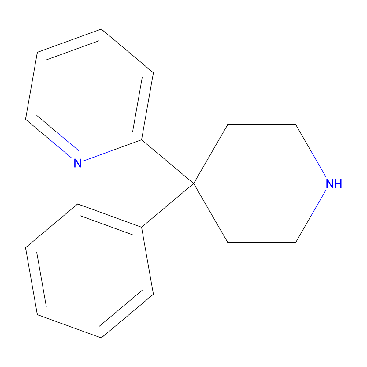 2-(4-Phenylpiperidin-4-yl)pyridine molecular structure, CAS 444992-90-9