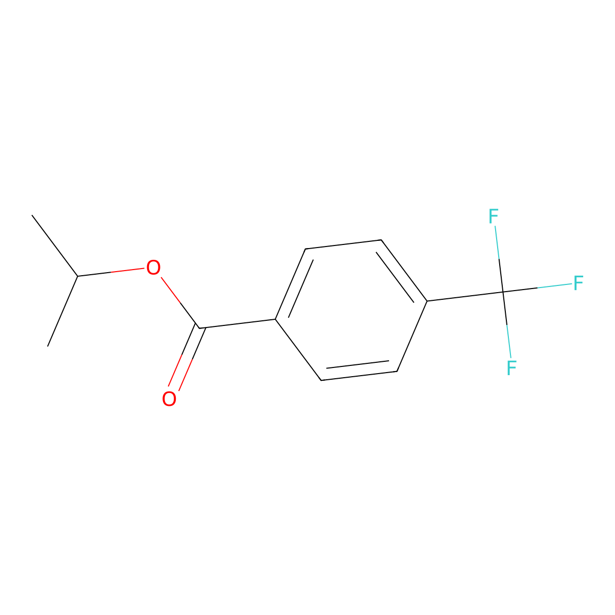 Propan-2-yl 4-(trifluoromethyl)benzoate molecular structure, CAS 444993-17-3