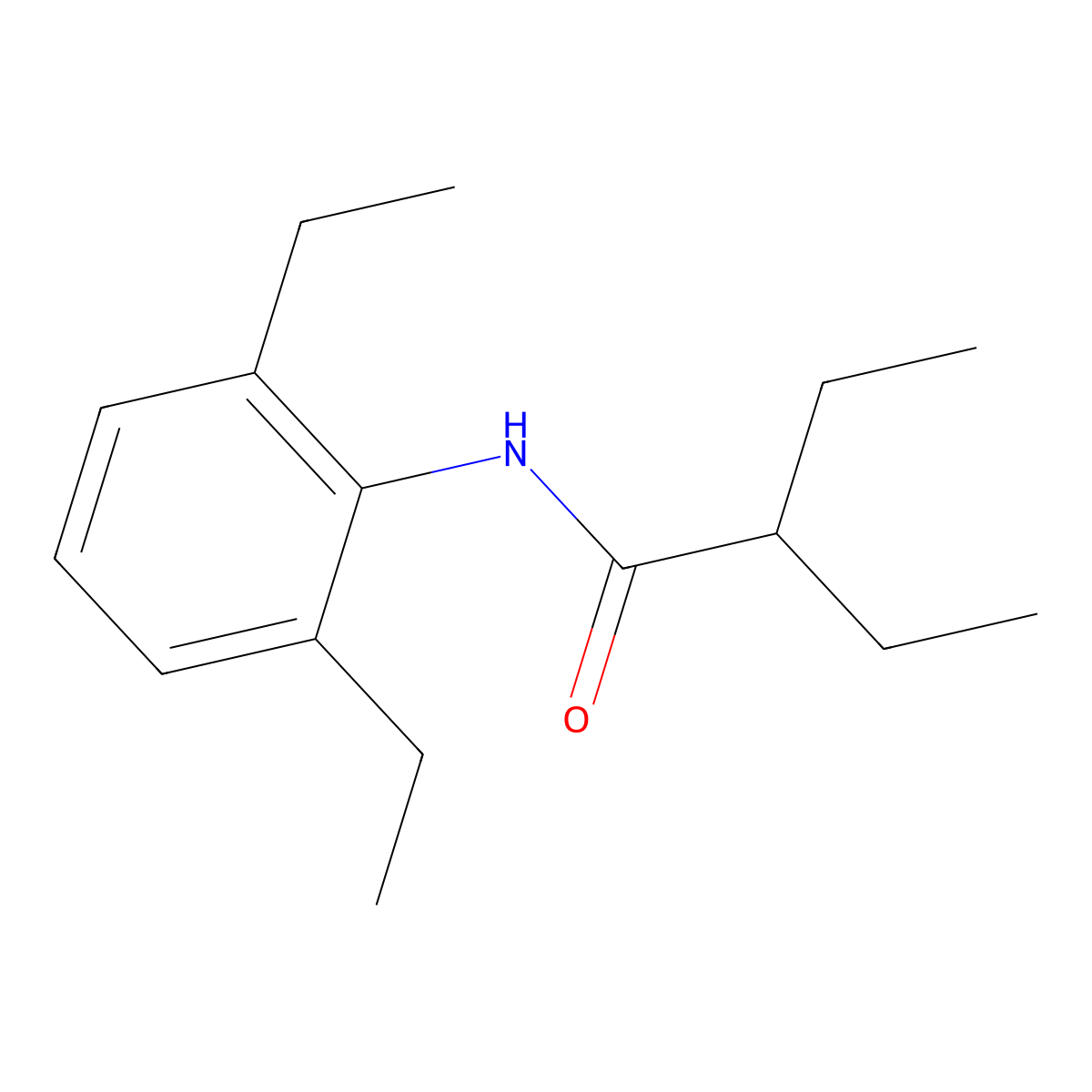 N-(2,6-diethylphenyl)-2-ethylbutanamide molecular structure, CAS 444997-93-7