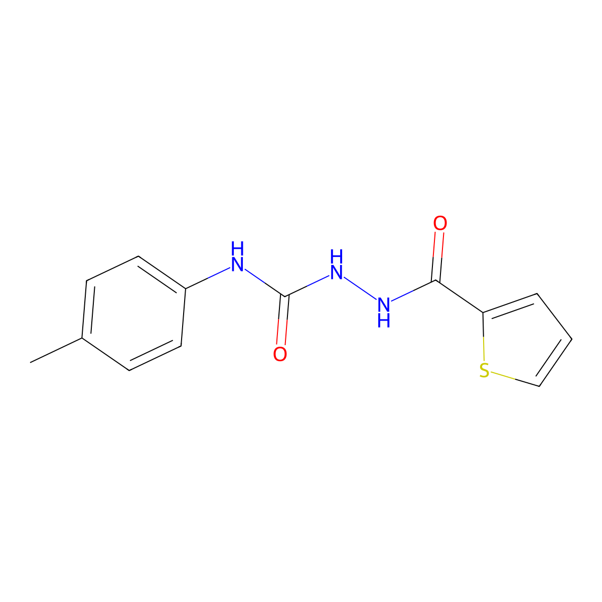 1-(4-Methylphenyl)-3-(thiophene-2-carbonylamino)urea molecular structure, CAS 444998-97-4