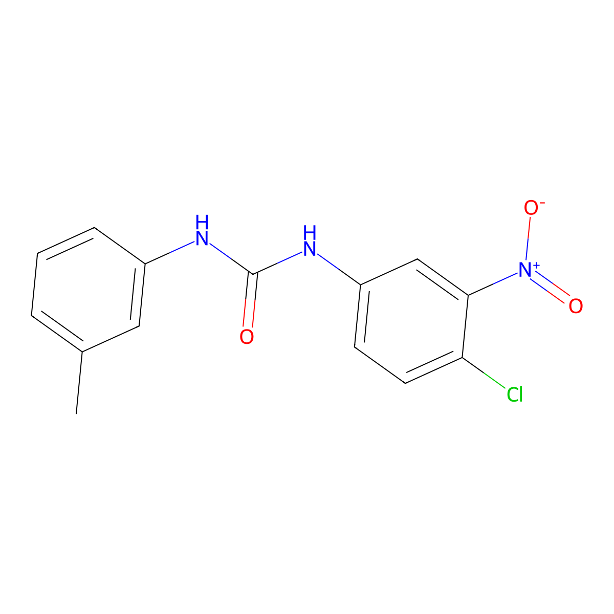 1-(4-Chloro-3-nitrophenyl)-3-(3-methylphenyl)urea molecular structure, CAS 444999-11-5