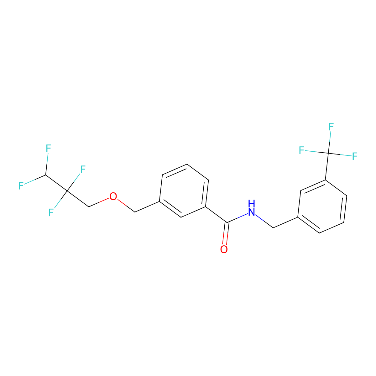 3-[(2,2,3,3-tetrafluoropropoxy)methyl]-N-[3-(trifluoromethyl)benzyl]benzamide molecular structure, CAS 444999-65-9