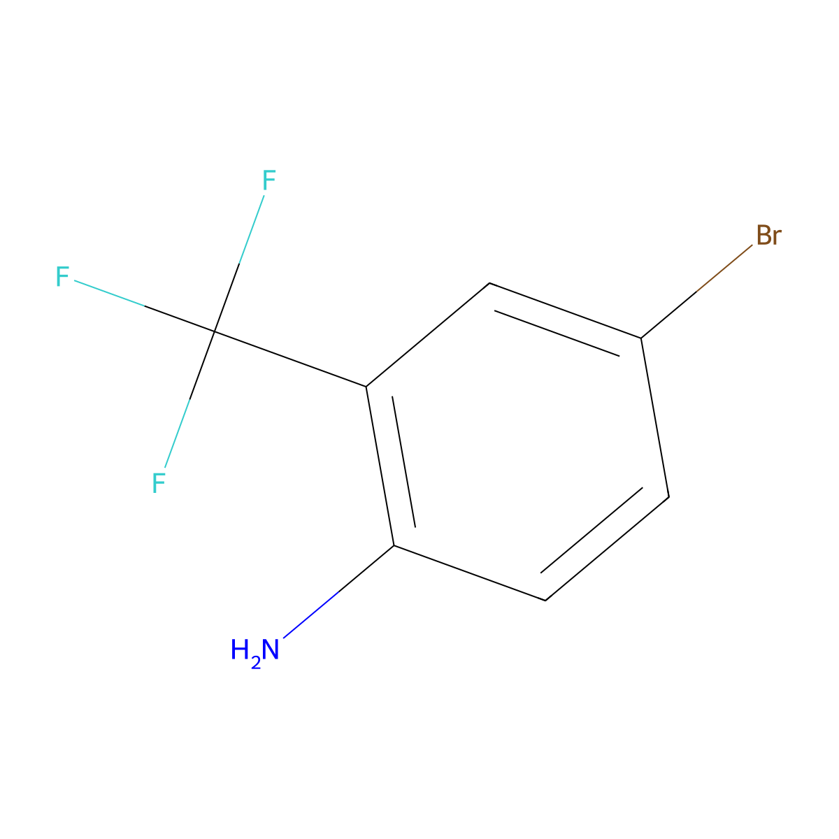 4-Bromo-2-(trifluoromethyl)aniline molecular structure, CAS 445-02-3