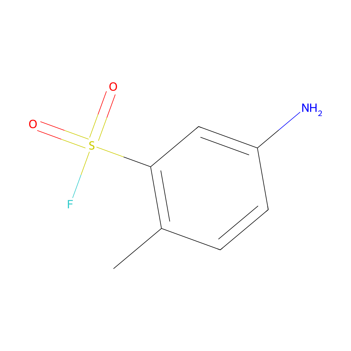 5-Amino-2-methylbenzene-1-sulfonyl fluoride molecular structure, CAS 445-06-7
