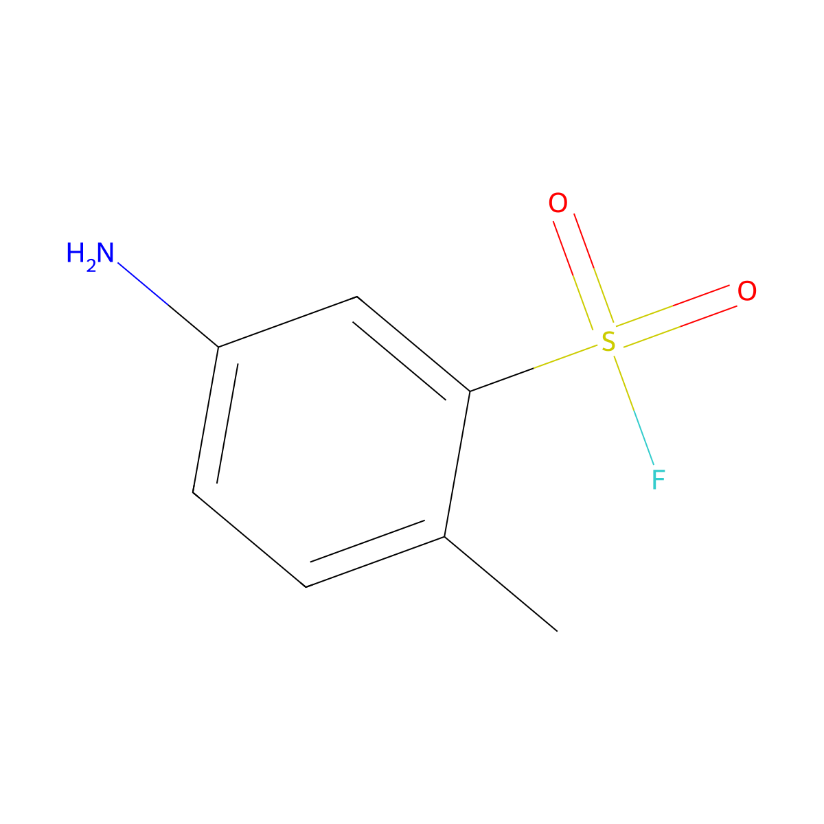 5-Amino-2-methylbenzene-1-sulfonyl fluoride molecular structure, CAS 445-06-7