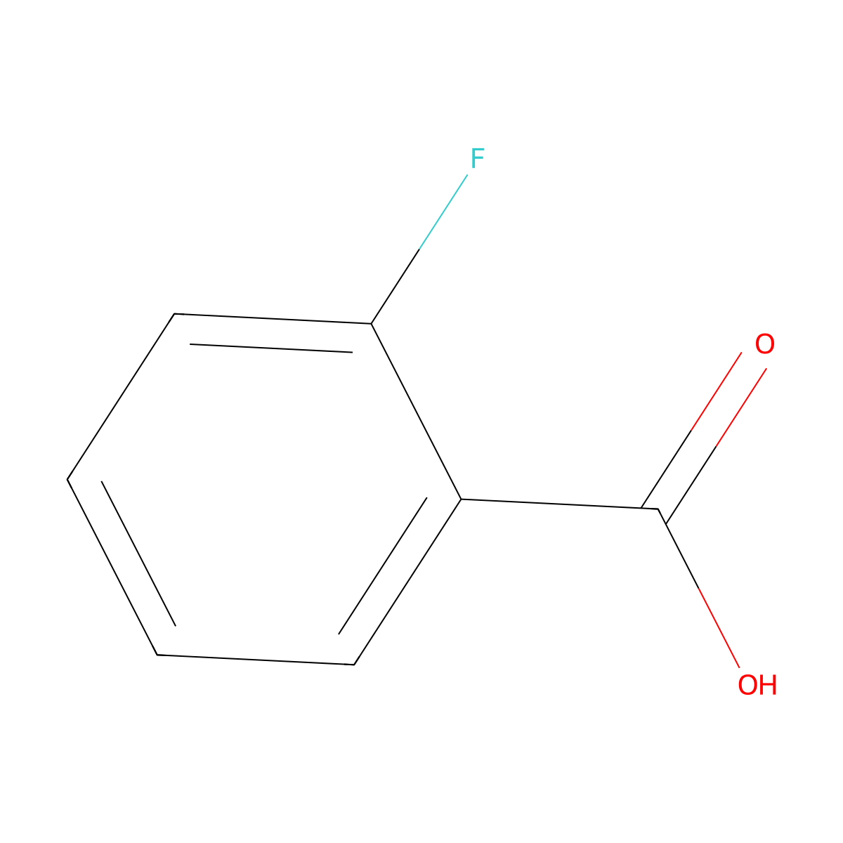 2-Fluorobenzoic acid molecular structure, CAS 445-29-4