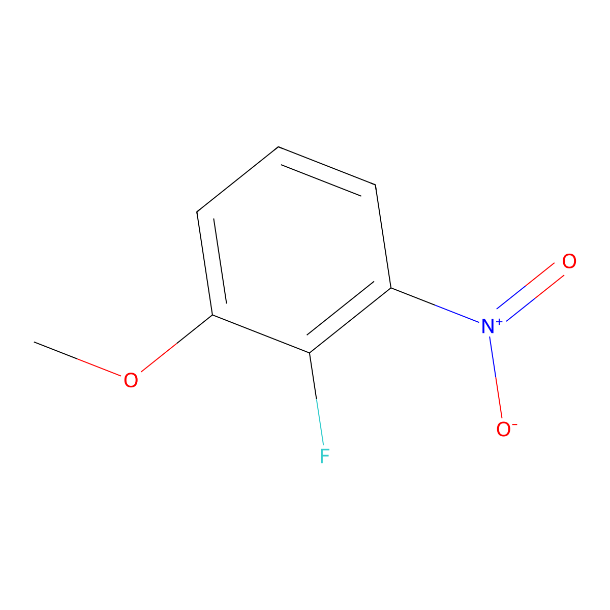 2-Fluoro-1-methoxy-3-nitrobenzene molecular structure, CAS 445-68-1