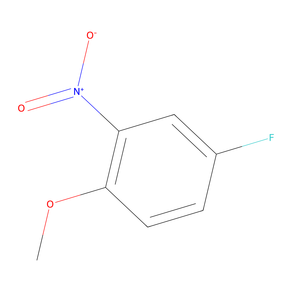 4-Fluoro-2-nitroanisole molecular structure, CAS 445-83-0