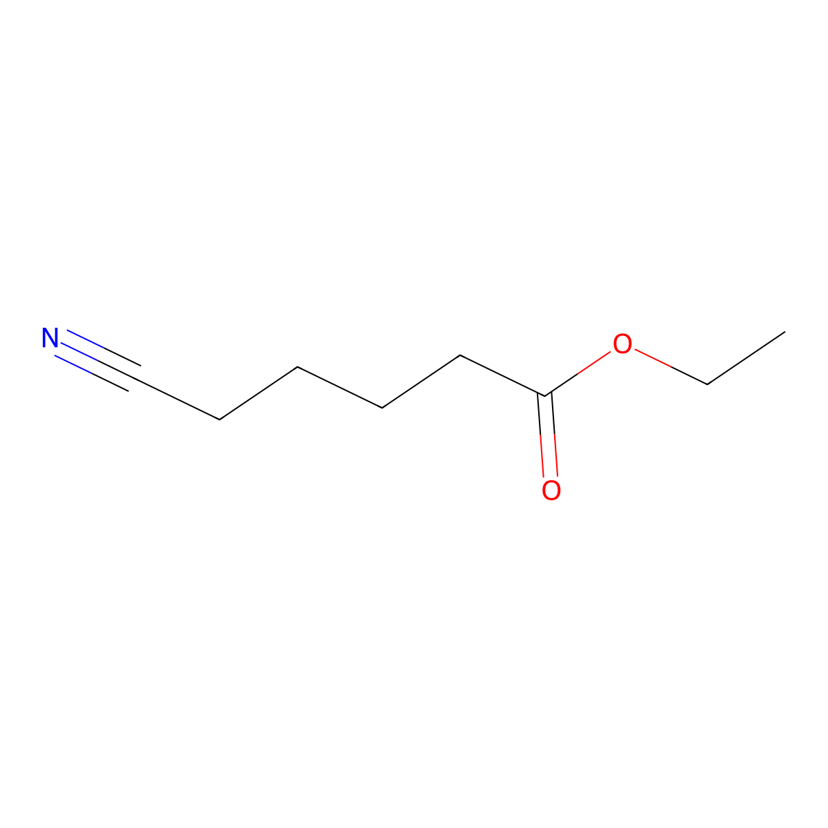 Ethyl 5-cyanopentanoate molecular structure, CAS 4450-39-9