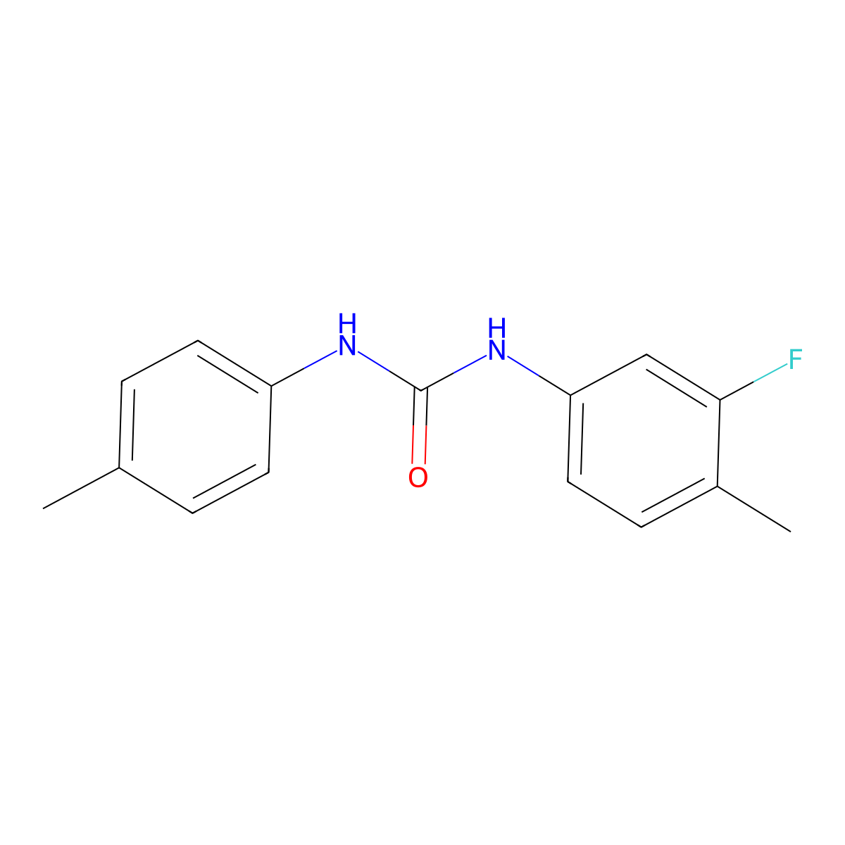 1-(3-Fluoro-4-methylphenyl)-3-(4-methylphenyl)urea molecular structure, CAS 445000-11-3