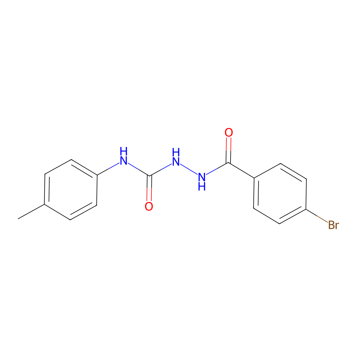 1-[(4-Bromobenzoyl)amino]-3-(4-methylphenyl)urea molecular structure, CAS 445000-36-2