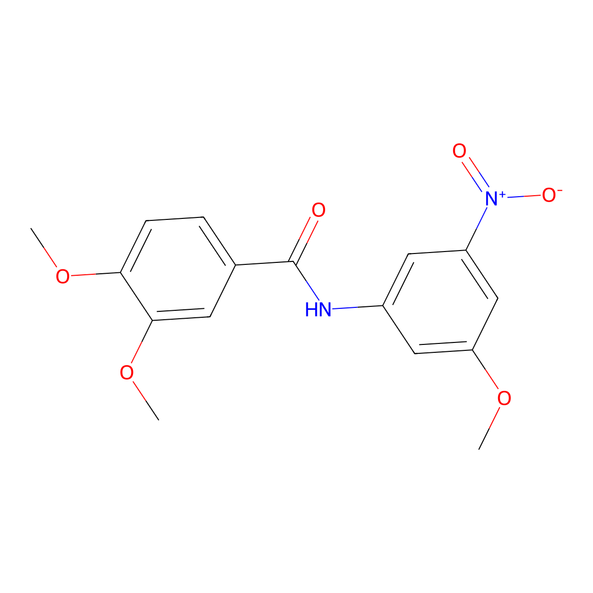 3,4-dimethoxy-N-(3-methoxy-5-nitrophenyl)benzamide molecular structure, CAS 445000-37-3