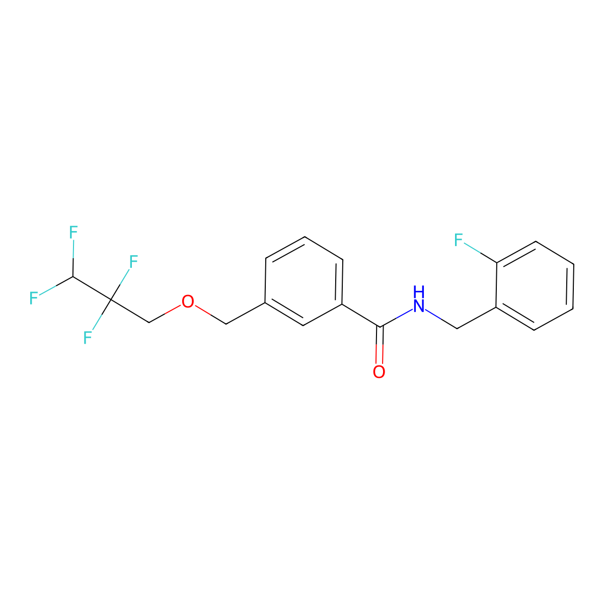 N-(2-fluorobenzyl)-3-[(2,2,3,3-tetrafluoropropoxy)methyl]benzamide molecular structure, CAS 445000-83-9