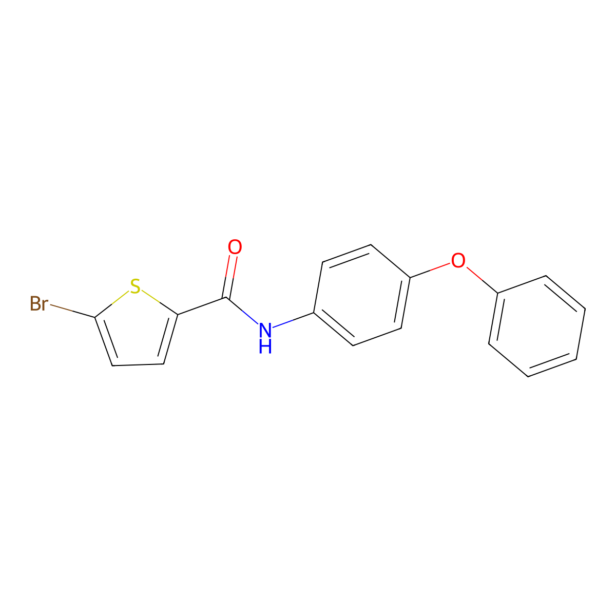 5-bromo-N-(4-phenoxyphenyl)thiophene-2-carboxamide molecular structure, CAS 445001-17-2