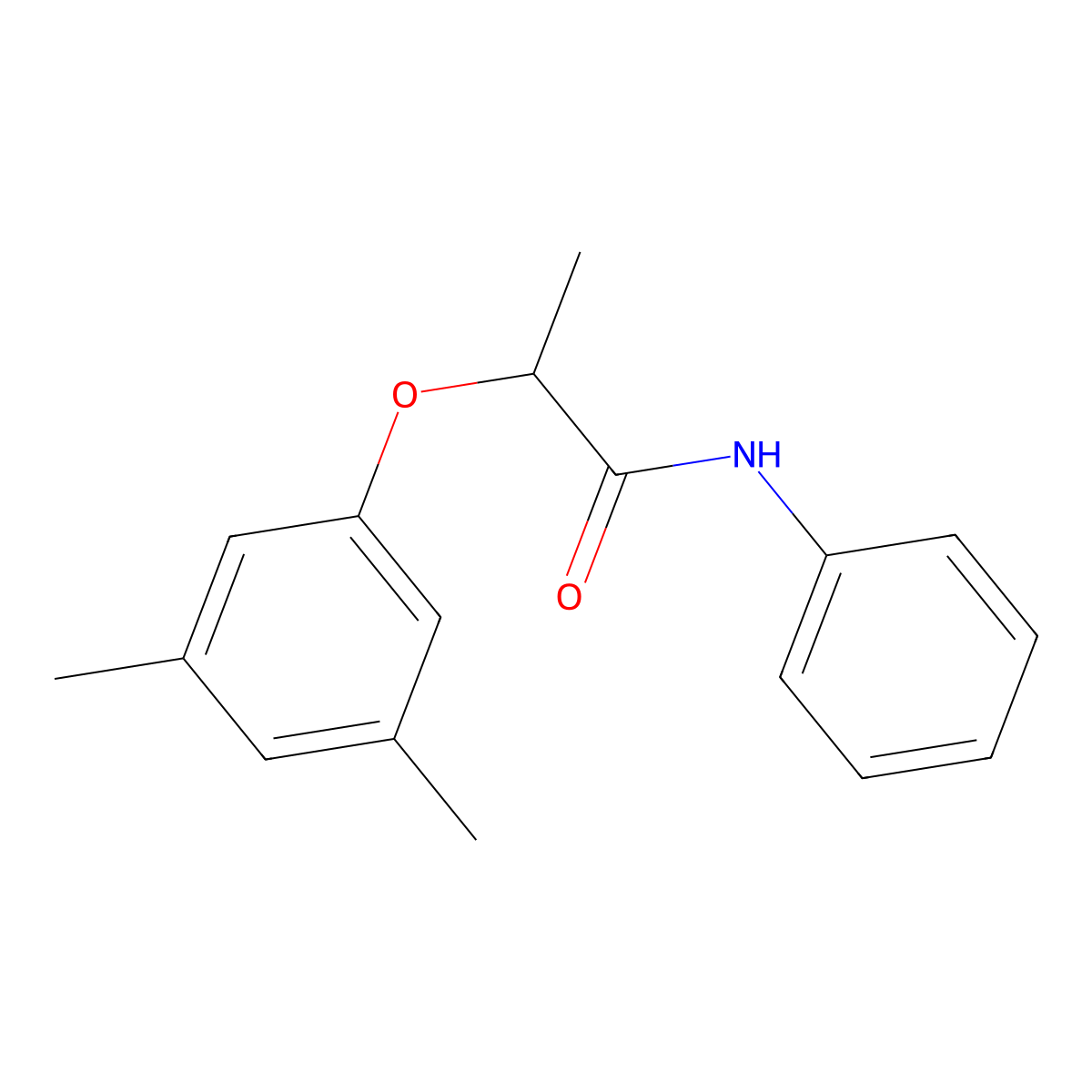 2-(3,5-dimethylphenoxy)-N-phenylpropanamide molecular structure, CAS 445001-68-3