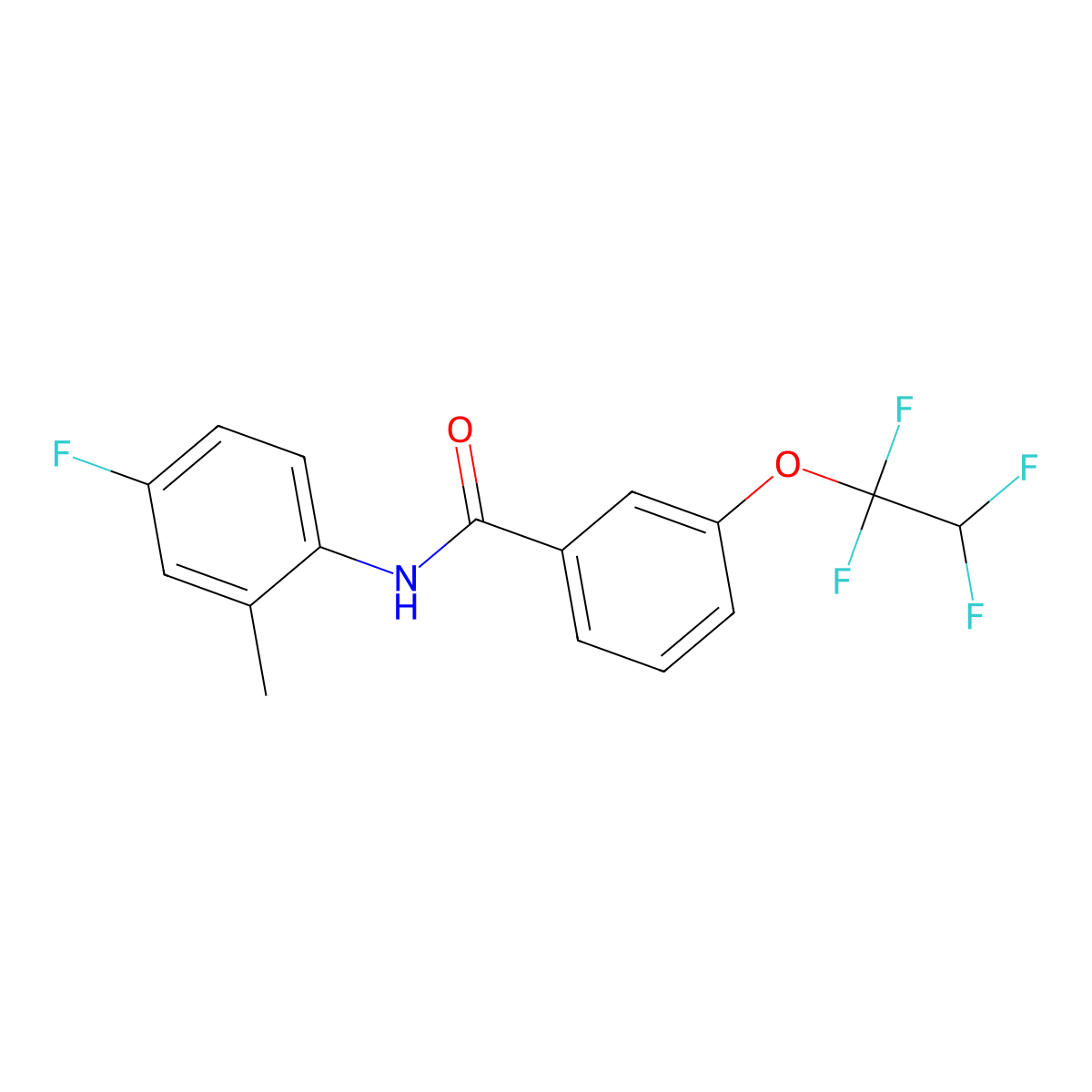 N-(4-fluoro-2-methylphenyl)-3-(1,1,2,2-tetrafluoroethoxy)benzamide molecular structure, CAS 445001-72-9