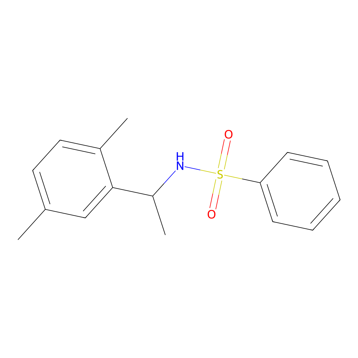 N-[1-(2,5-dimethylphenyl)ethyl]benzenesulfonamide molecular structure, CAS 445001-91-2